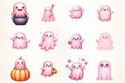 Halloween Pink Ghost, an Illustration by CrexoraLab (Thumbnail 2 of 5)