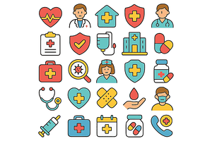 Healthcare Medical Icon Pack, an Object Graphic by RT Studio