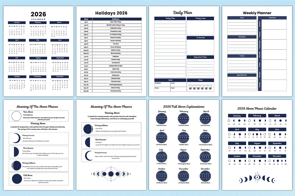 2026 Moon & Astrology Planner KDP preview 4