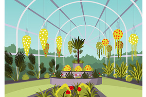 Public orangery flat vector, an Object Illustration by the8monkey