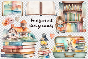 Bookish Adventures Clipart