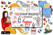 Hygge Procreate stamp brushes, a Brush Add-On by ViktoriArt (Thumbnail 1 of 10)