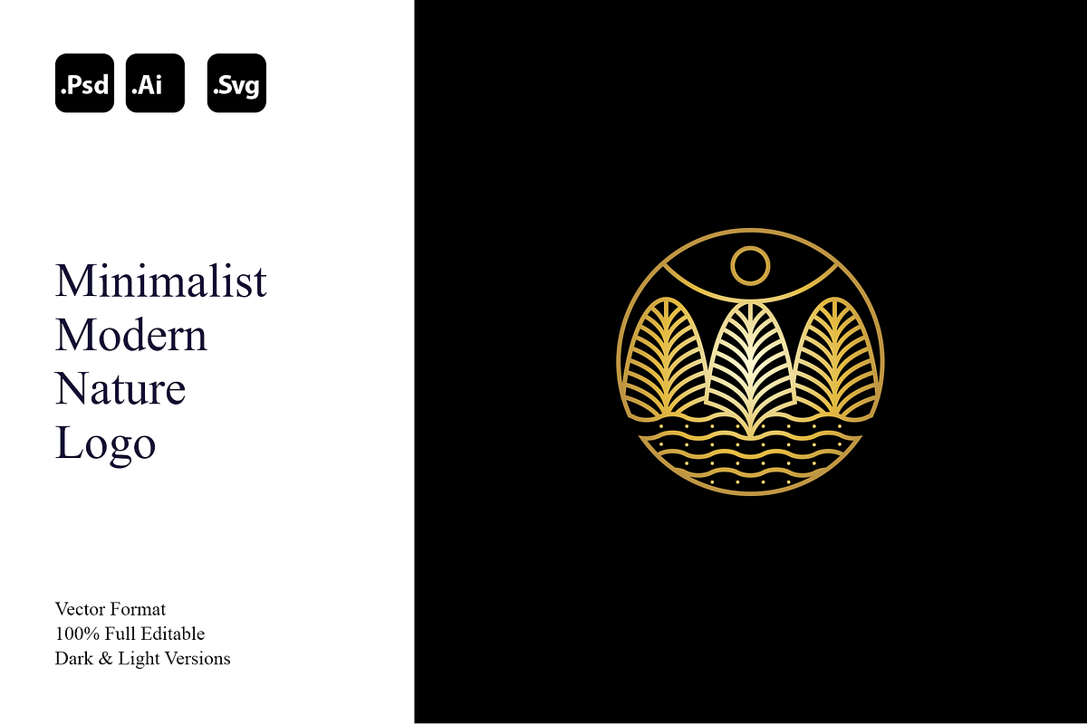 Minimalist Modern Nature Logo, a Branding & Logo Template by Luxury Logos (Photo 1 of 4)