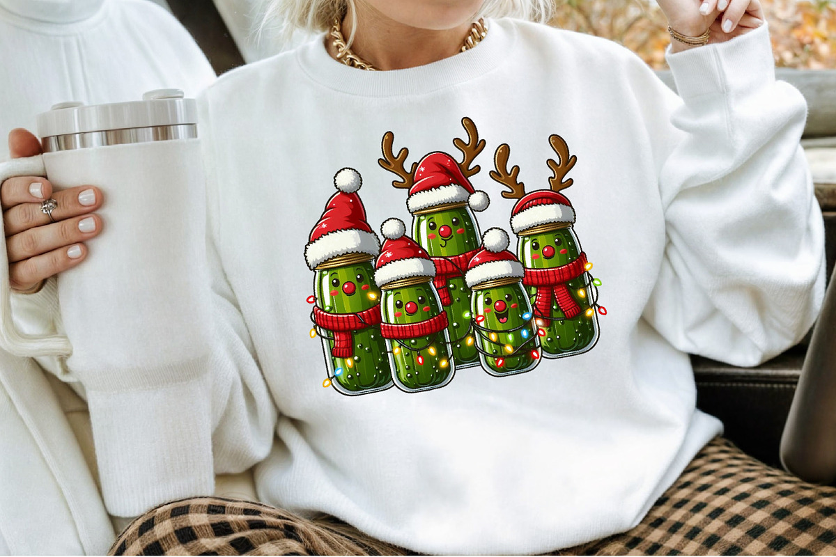 Watercolor Christmas Pickles PNG, an Illustration by Sublimation Artist (Photo 6 of 9)