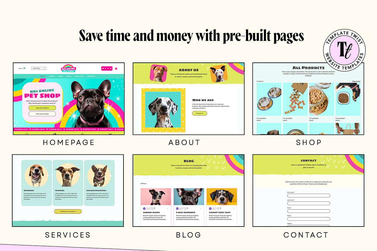 Wix Pet Shop Website Template, a Wix Template by Template Twist Shop (Photo 6 of 10)