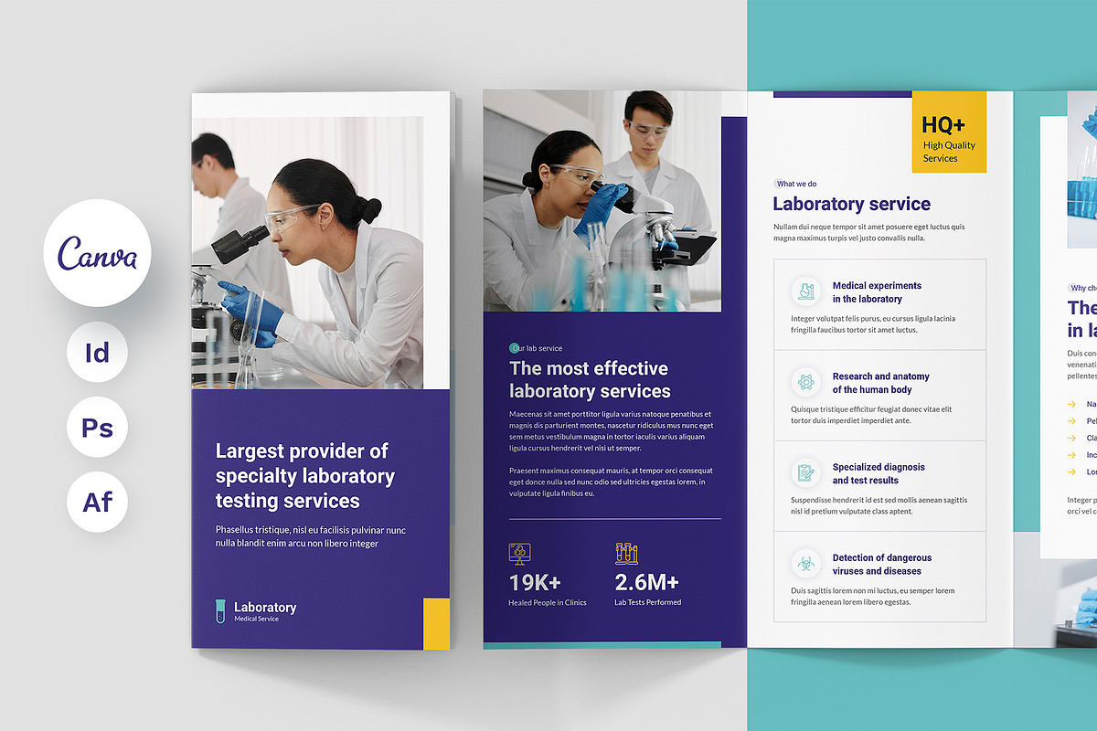 Laboratory Brochure Trifold Template, a Brochure Template by artbart (Photo 1 of 9)