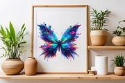 Cute Colorful Butterfly PNG Clipart, a Seasonal Illustration by Craft Nest (Thumbnail 6 of 6)