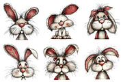 Bunny Faces Easter Bundle, an Illustration by Design Market (Thumbnail 2 of 3)