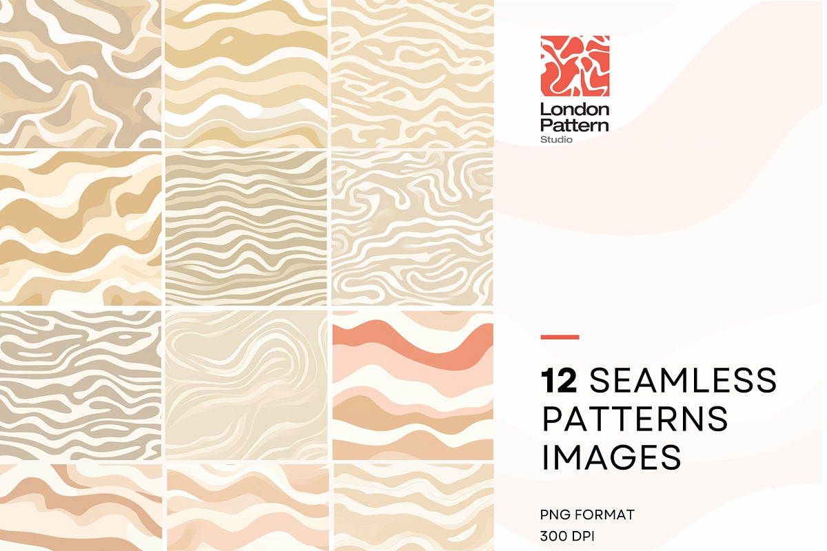 Wavy Seamless Pattern, Wavy Lines, a Pattern Graphic by BrushstrokeArtGB (Photo 2 of 10)