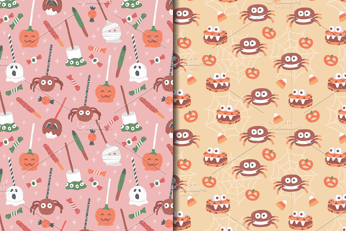 Cute Halloween Sweets Pattern, a Pattern Graphic by CreativeChristiana (Photo 7 of 9)