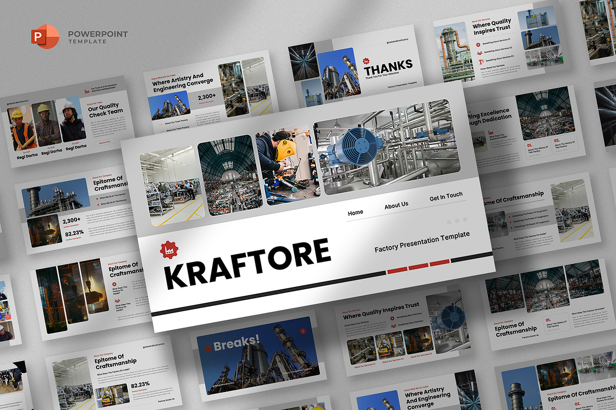 Factory & Industry Powerpoint, a Presentation Template by fluffstudio (Photo 1 of 4)