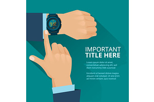 Watches on hand. business concept, a Technology Illustration by Onyx