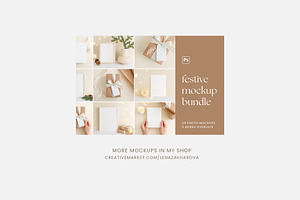 Christmas Mockups Bundle SAVE 70%