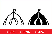 Tent Vector Icons, a Solid Icon by Artonix (Thumbnail 1 of 2)