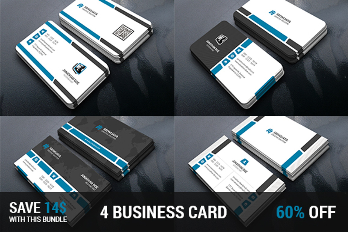 Corporate Business Card Bundle, a Business Card Template by InfinityArt (Photo 1 of 5)