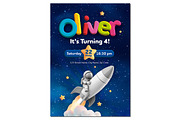 Kids Space Birthday Invitation, an Invitation Template by McLittle Stock (Thumbnail 3 of 3)
