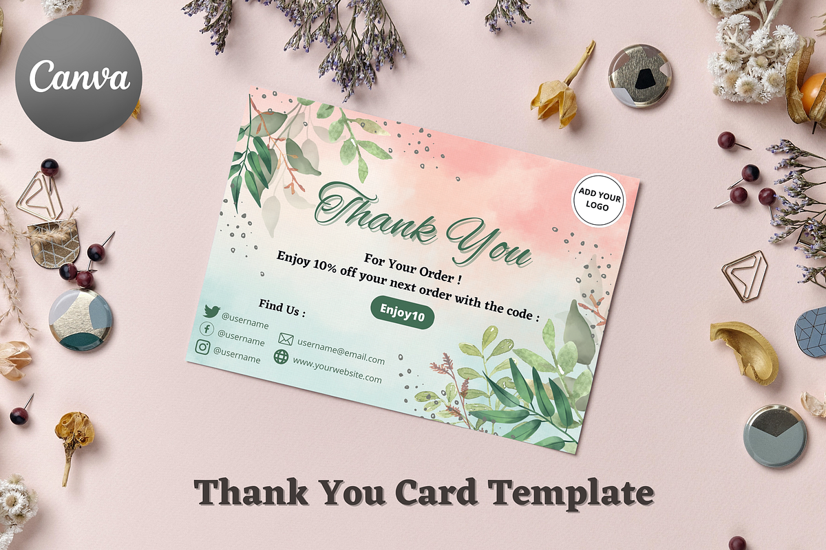 Thankyou Card Template, a Card Template by DesignTreasureID (Photo 1 of 5)