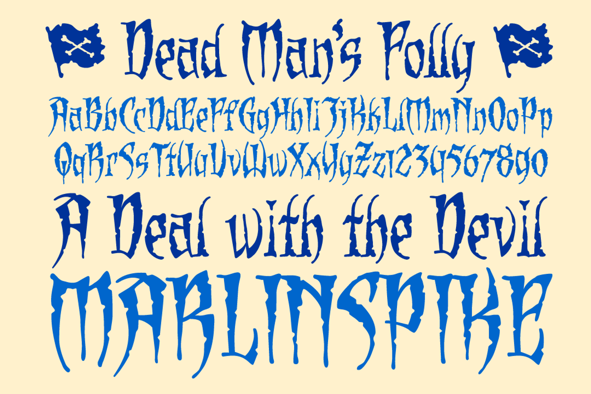 Dead Man's Chest - pirate fonts, a Blackletter Font by Comicraft Fonts (Photo 3 of 5)
