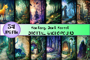 Fantasy Dark Forest Digital Papers, a Background Photo by Wow Magic (Thumbnail 1 of 2)