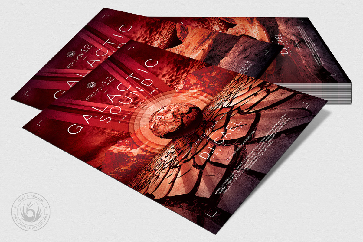 Galactic Sound Flyer Template V3, a Flyer Template by ThatsDesignArt (Photo 4 of 6)