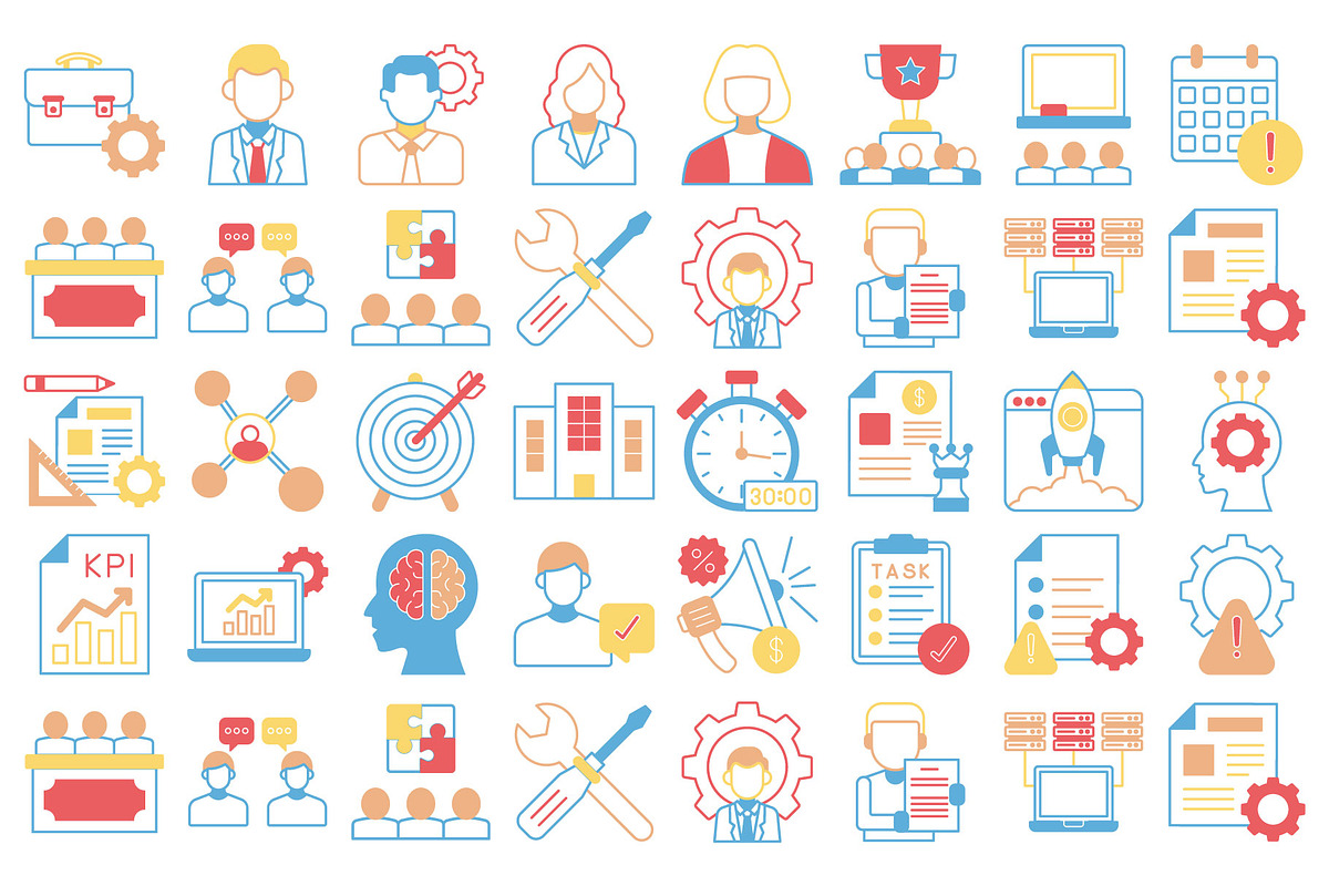 Management Vector Icons Collection, a Solid Icon by Vector Portal (Photo 4 of 5)