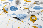 Space Kids - Seamless Patterns, a Pattern Graphic by PROTEA Watercolor Studio (Thumbnail 3 of 6)