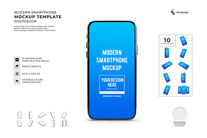 Smartphone Mockup Template Set, an Android Mockup by DesignRushMarket