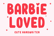 Barbie Loved, a Sans Serif Font by Limited.studio (Thumbnail 1 of 6)