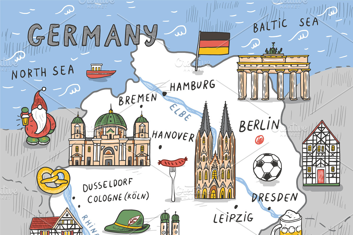 Germany Map, an Education Illustration by GooseFrol (Photo 2 of 7)