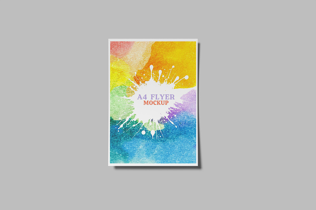 A4 Flyer Mockup, an Advertising Mockup by Bangdastudio (Photo 2 of 6)