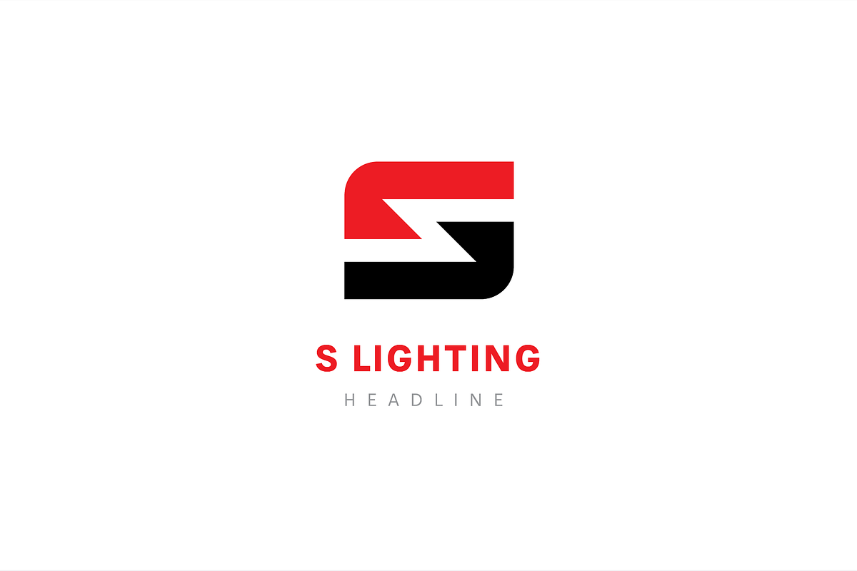 S lighting logo template., a Branding & Logo Template by Anton Akhmatov (Photo 2 of 3)