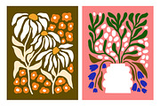 Trendy abstract flowers posters set, a Background Graphic by Good Studio (Thumbnail 4 of 13)