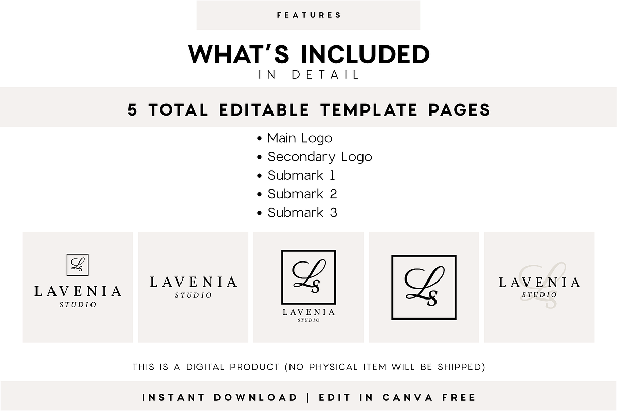 Minimalist Logo Kit Canva Template, a Branding & Logo Template by ...