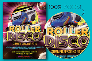 Roller Disco Flyer Template