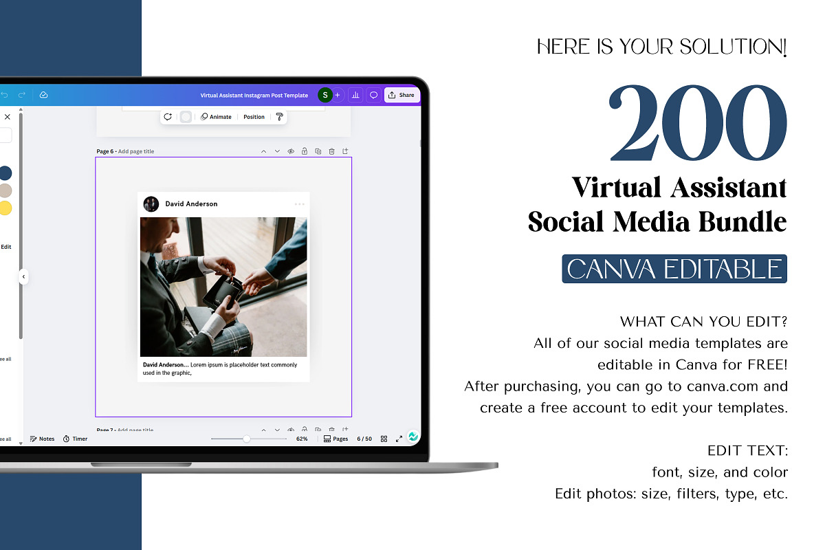 Virtual Assistant SocialMedia Bundle preview 2