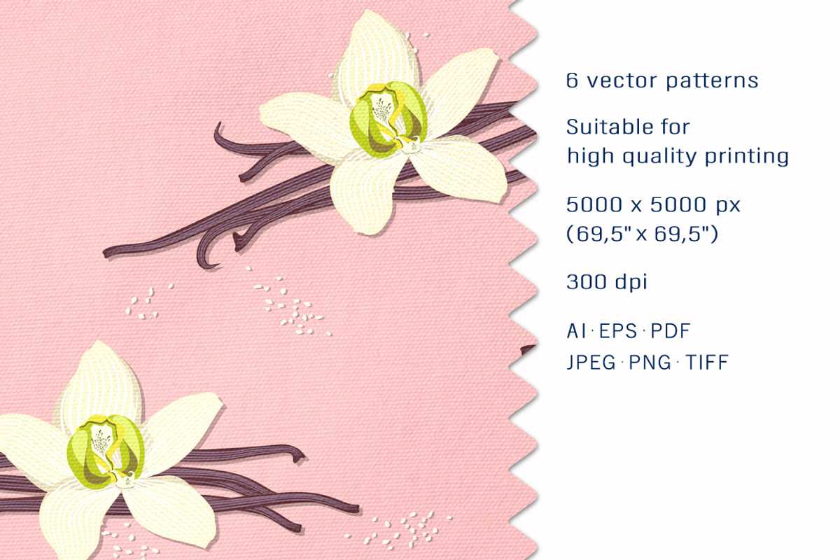 Vanilla beans - Set of patterns, a Pattern Graphic by Yummy (Photo 2 of 8)