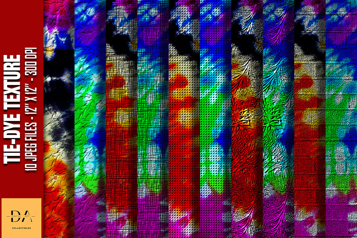 Tie-Dye Texture Digital Papers #90, a Texture Graphic by Digital Art Collectibles (Photo 1 of 5)