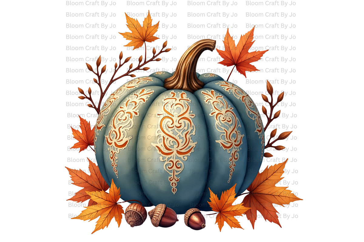 Pumpkins with Ornate Carvings, a Decorative Illustration by Bloom Craft Creations (Photo 5 of 14)