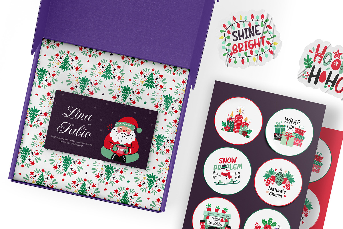 Christmas Stickers, an Emoji Icon by Brickclay (Photo 3 of 9)