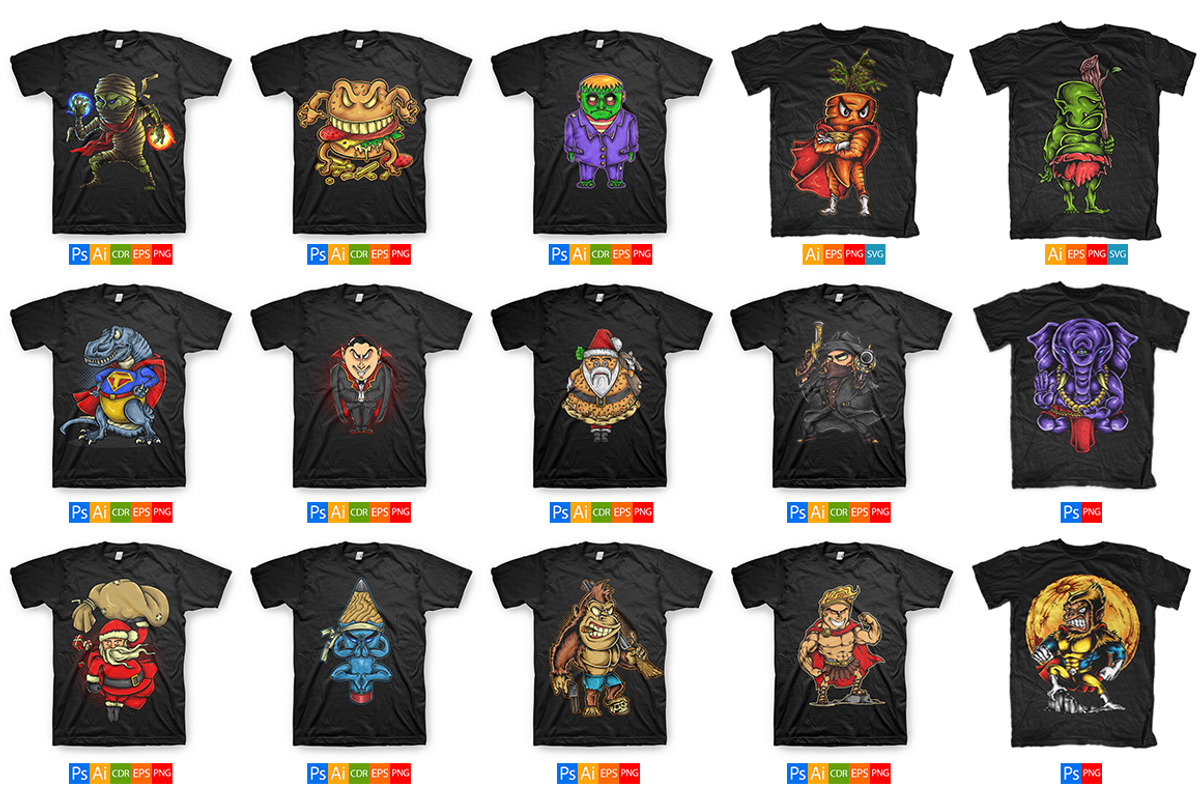 100 T-Shirt Designs, an Illustration by TSV Art Collective (Photo 11 of 12)