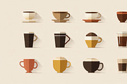 30 EPS. Coffee Cup Vector Icons, an Object Graphic by adenpinkstore (Thumbnail 2 of 15)