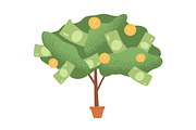 Money tree with coins and banknotes, a Finance Illustration by Good Studio (Thumbnail 2 of 4)