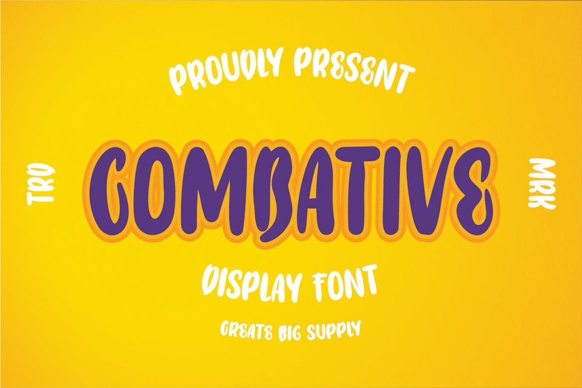 Combative - Versatile Display Font, a Sans Serif Font by CreateBigSupply (Photo 1 of 5)