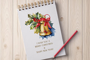 Watercolor Christmas Bells, a Seasonal Illustration by Vasmila (Thumbnail 6 of 7)