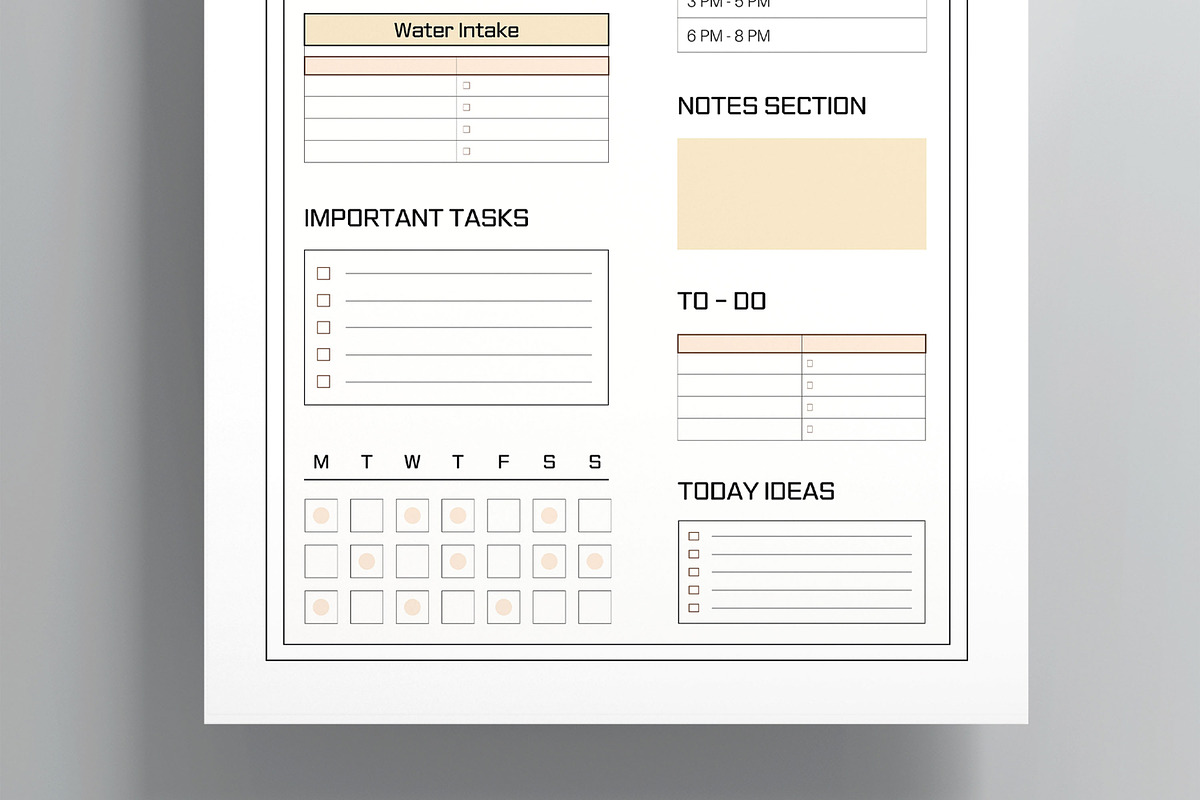 Daily Planner for Productivity, a Flyer Template by MightyDesign (Photo 3 of 6)