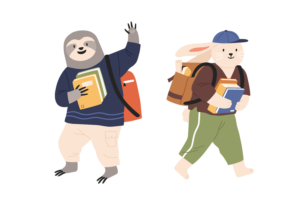 Back to school animals set, an Animal Illustration by Good Studio (Photo 4 of 8)