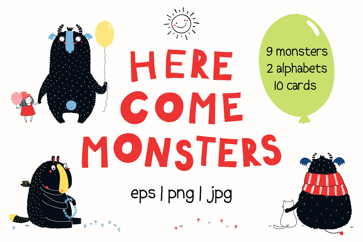 Monster Bundle Kids Illustrations, an Animal Illustration by sceptical cactus (Photo 32 of 39)