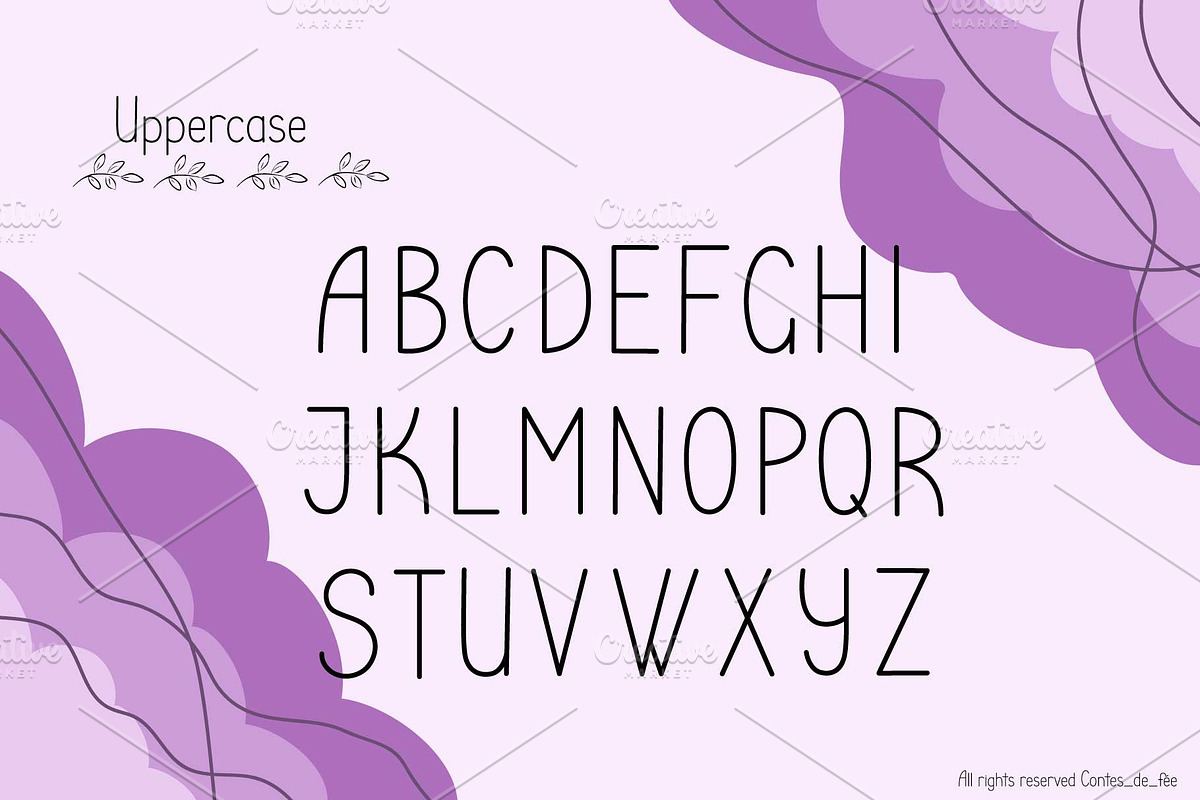 LeLavandou hand drawn Sans Serif, a Sans Serif Font by Contes_de_fée (Photo 2 of 9)