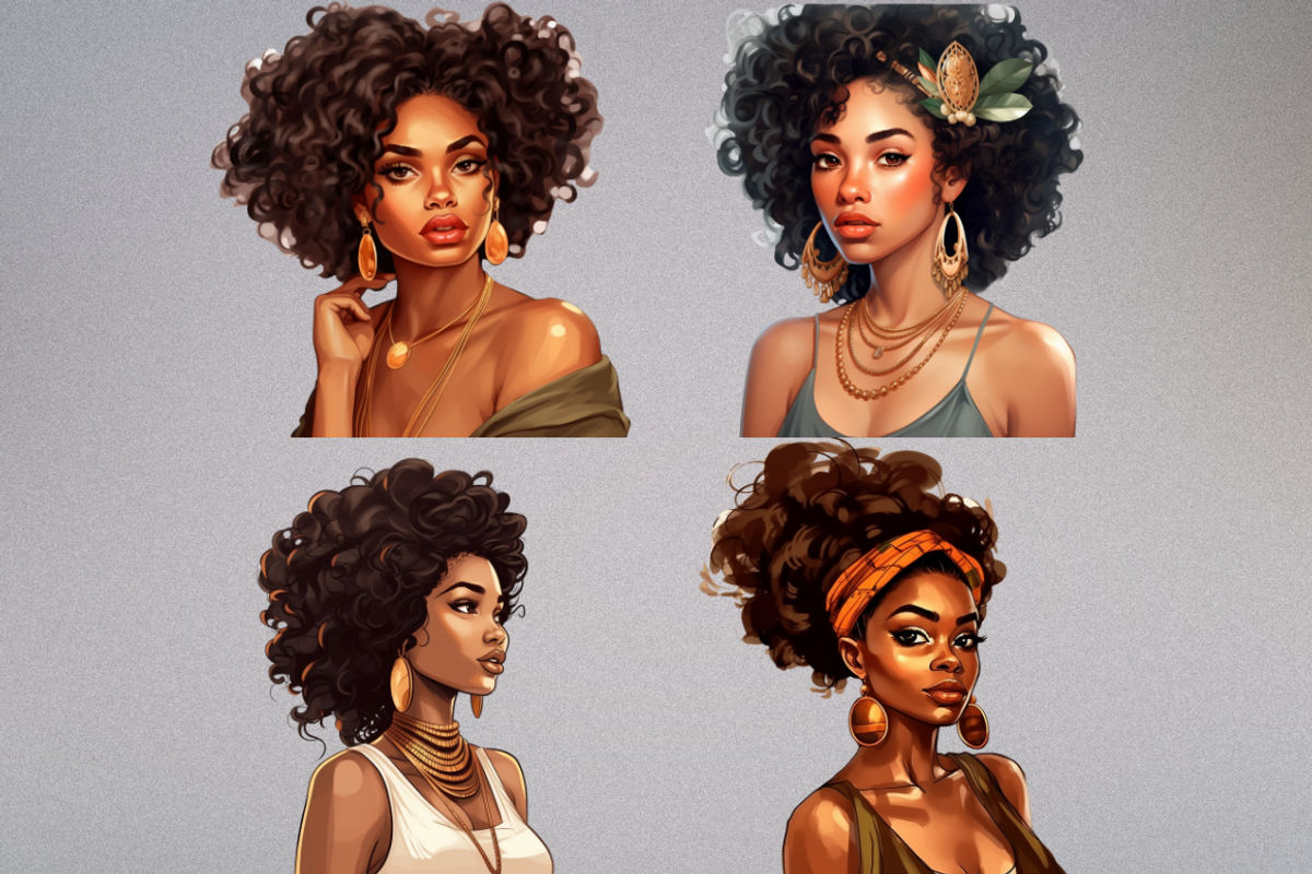 African American Chic Girl, a Person Illustration by Mash Mash Stickers (Photo 9 of 9)