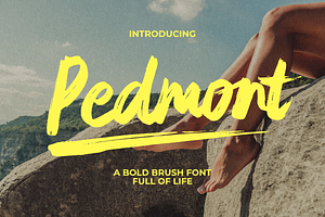 Pedmont, a Handwritten Font by Gatype